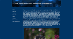 Desktop Screenshot of crystalwindsaussies.com